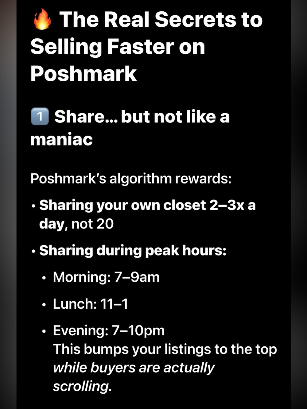 Poshmark Tips Graphic - Selling Faster